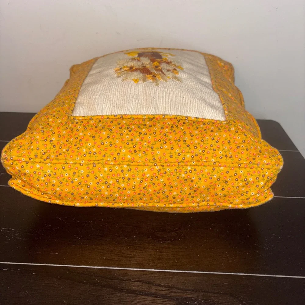 Handmade vintage crewel